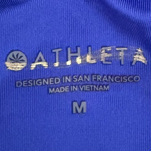 NWOT Athleta Conscious Crop Bikini Top in Yatch Blue - Picture 4 of 6